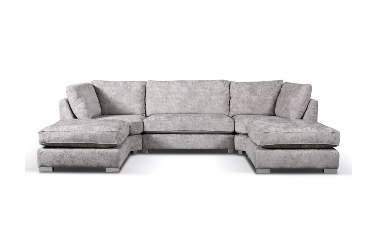 HB Furniture Bishop U Shape Sofa Luxe Chenille Truffle