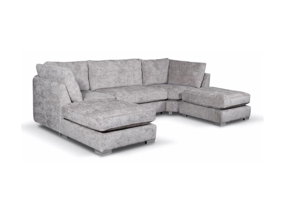 HB Furniture Bishop U Shape Sofa Luxe Chenille Truffle