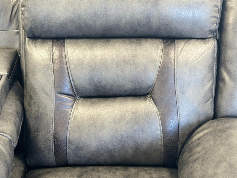 Nova 3 Seater Electric Recliner Sofa in Grey Aire Leather