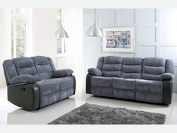 Rio Recliner 3+2 Sofa Set Grey Cord