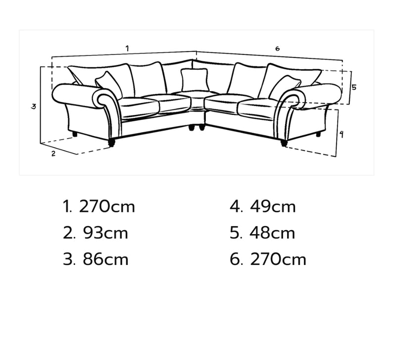 Windsor Fullback Sofa
Stone Large Corner.