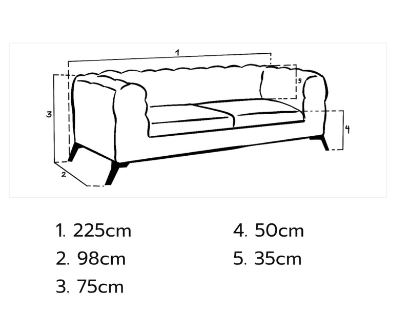 Chelsea Chesterfield Sofa
Grey 3 Seater