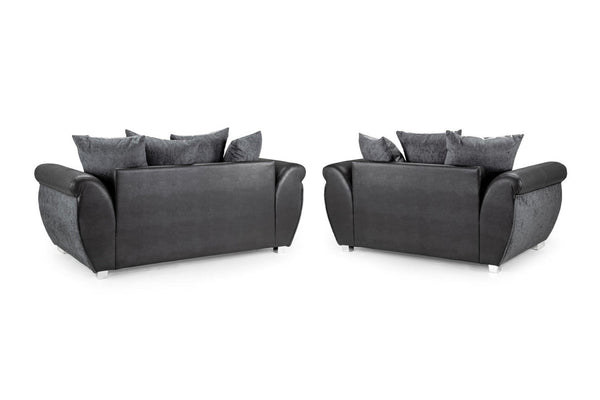 Shannon Sofa Black/Grey 3+2 Set