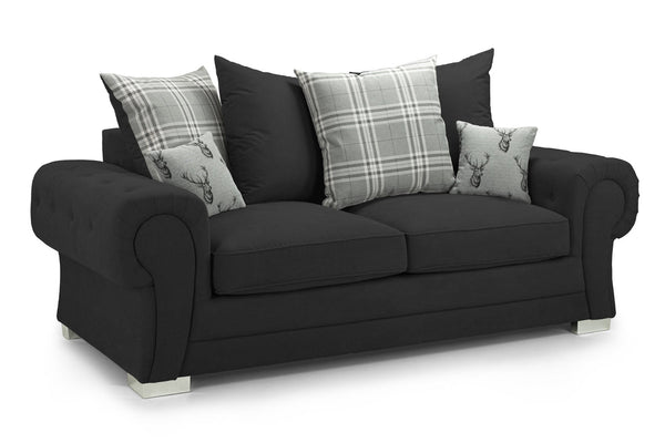 Verona Scatterback Sofa
Black 3 Seater