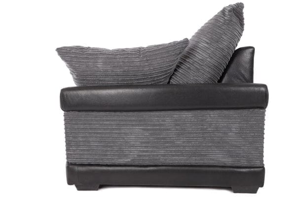 Dino 3 + 2 Seater Sofa Set Black/Grey Cord