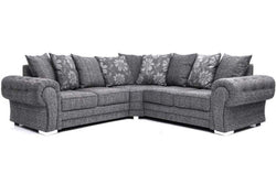 Malmo Grey Fabric Corner Sofa.