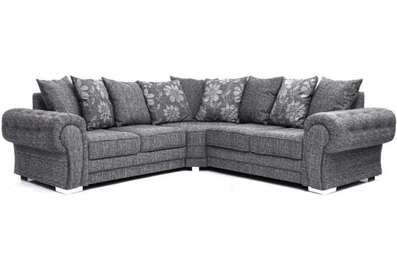 Malmo Grey Fabric Corner Sofa.